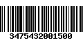 Código de Barras 3475432001500