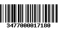 Código de Barras 3477000017180