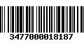 Código de Barras 3477000018187