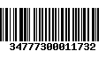 Código de Barras 34777300011732