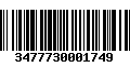 Código de Barras 3477730001749