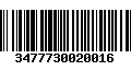 Código de Barras 3477730020016