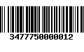 Código de Barras 3477750000012