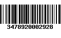 Código de Barras 3478920002928