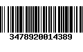 Código de Barras 3478920014389