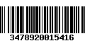 Código de Barras 3478920015416