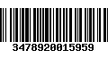 Código de Barras 3478920015959