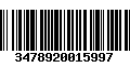 Código de Barras 3478920015997