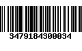 Código de Barras 3479184300034