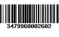 Código de Barras 3479960002602