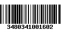 Código de Barras 3480341001602