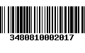 Código de Barras 3480810002017