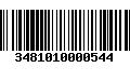 Código de Barras 3481010000544