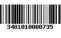 Código de Barras 3481010000735