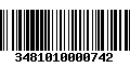 Código de Barras 3481010000742