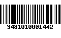 Código de Barras 3481010001442