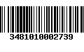 Código de Barras 3481010002739