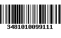 Código de Barras 3481010099111