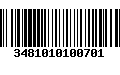 Código de Barras 3481010100701