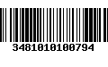 Código de Barras 3481010100794