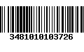 Código de Barras 3481010103726