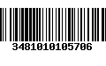 Código de Barras 3481010105706