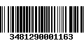 Código de Barras 3481290001163