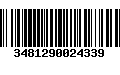 Código de Barras 3481290024339