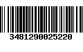 Código de Barras 3481290025220