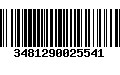 Código de Barras 3481290025541