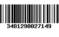 Código de Barras 3481290027149