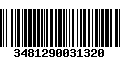 Código de Barras 3481290031320