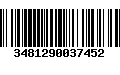 Código de Barras 3481290037452