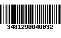 Código de Barras 3481290040032