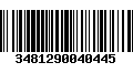 Código de Barras 3481290040445