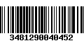 Código de Barras 3481290040452