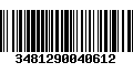 Código de Barras 3481290040612