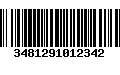 Código de Barras 3481291012342