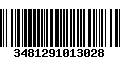 Código de Barras 3481291013028