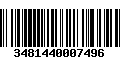 Código de Barras 3481440007496