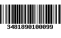 Código de Barras 3481890100099