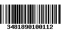 Código de Barras 3481890100112