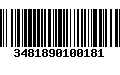 Código de Barras 3481890100181