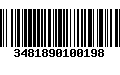 Código de Barras 3481890100198