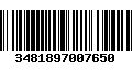 Código de Barras 3481897007650