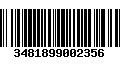 Código de Barras 3481899002356