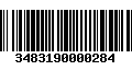 Código de Barras 3483190000284