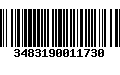 Código de Barras 3483190011730