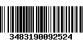 Código de Barras 3483190092524