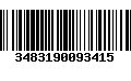 Código de Barras 3483190093415